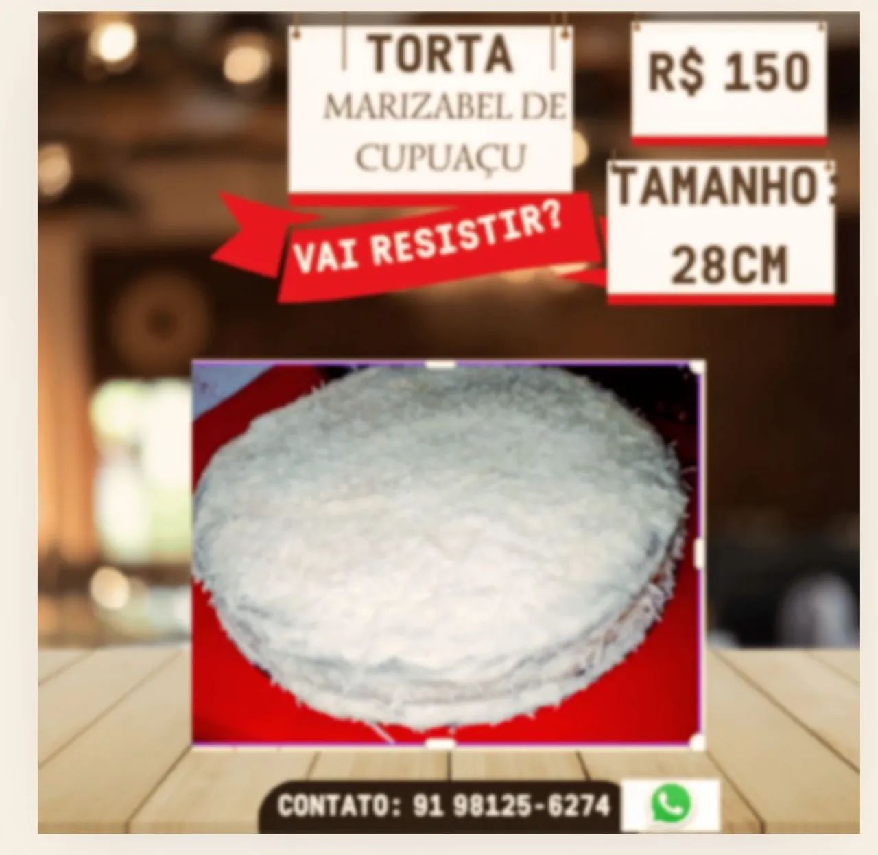 Torta Marizabel de Cupuaçu 