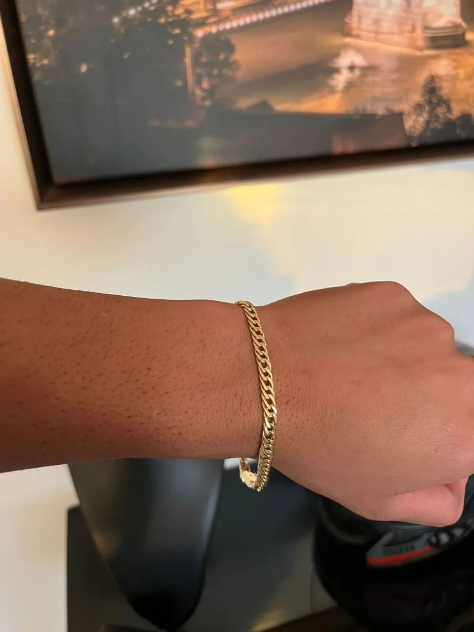 Pulseira Ouro 18k Modelo Grumet dupla fecho gaveta - Foto 3