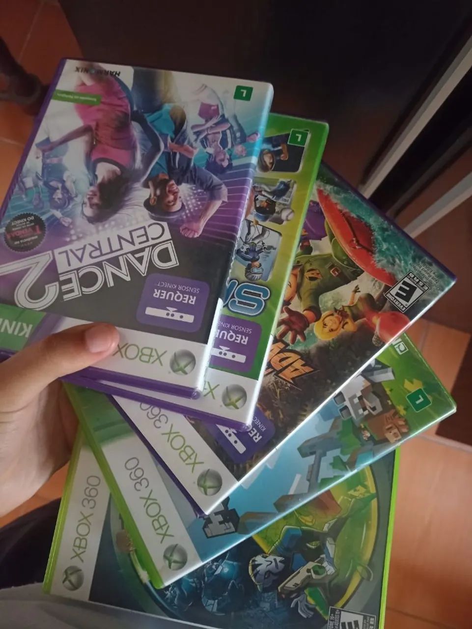 Xbox 360 Kinect com sensor e jogos - Foto 4