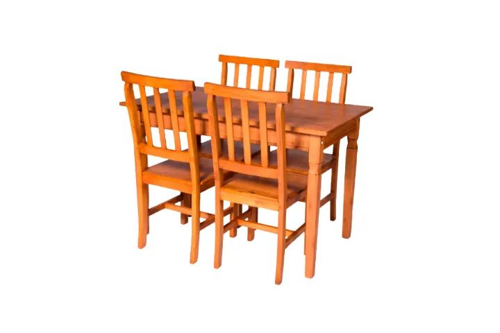 Mesa Rústica para 4 Lugares - Madeira Maciça