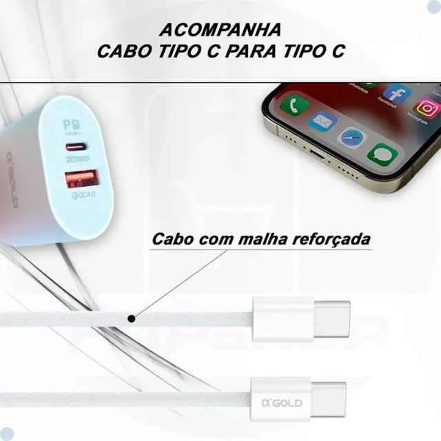 Kit Fonte Carregador Carga Rápida Turbo  - Foto 3