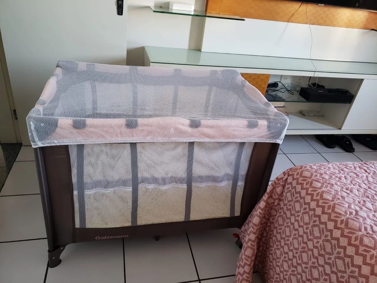 Berço Portátil Galzerano com colchão Ortobom   - Foto 6
