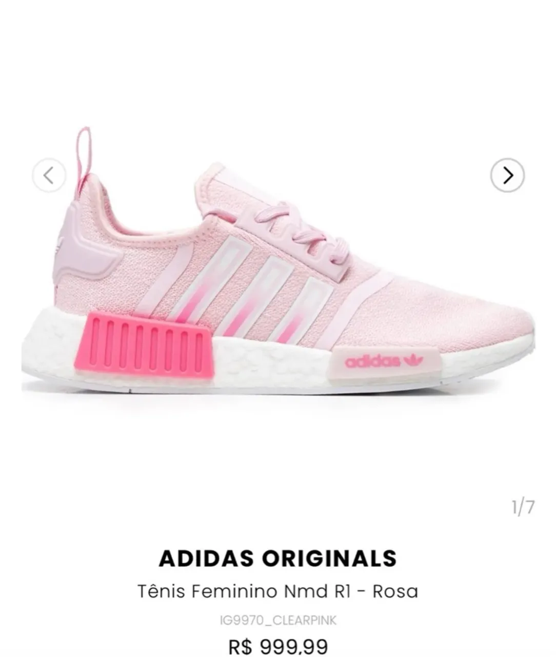 Tênis Adidas Originals NMD R1 Rosa Feminino