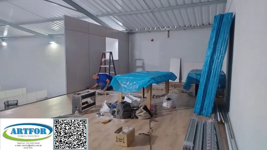 Eucatex Divisórias para Escritório e Salas Comerciais. Divisórias Eucatex bom Montagem. - Foto 5