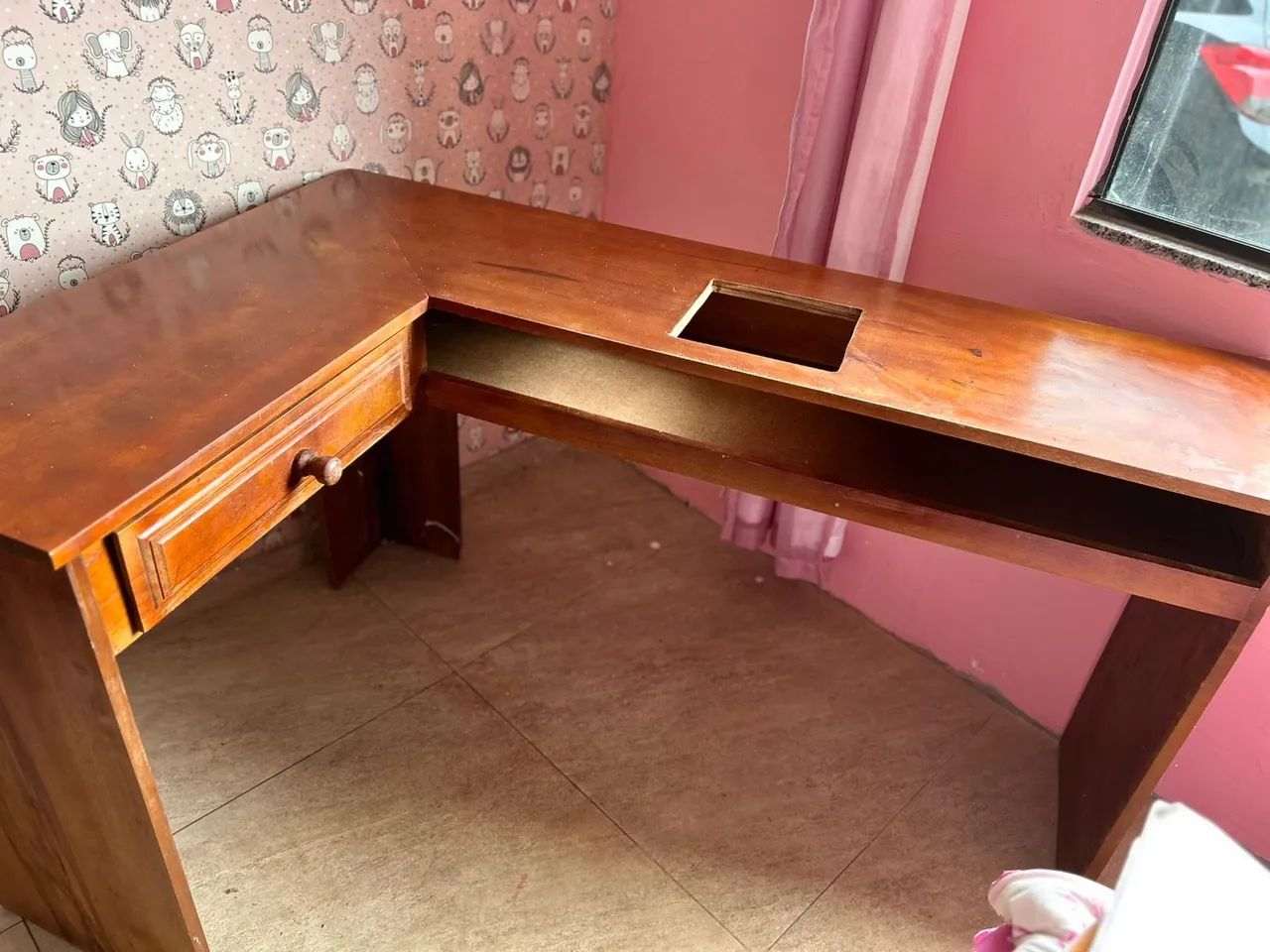 Solid wood L-shaped table65566199522819120