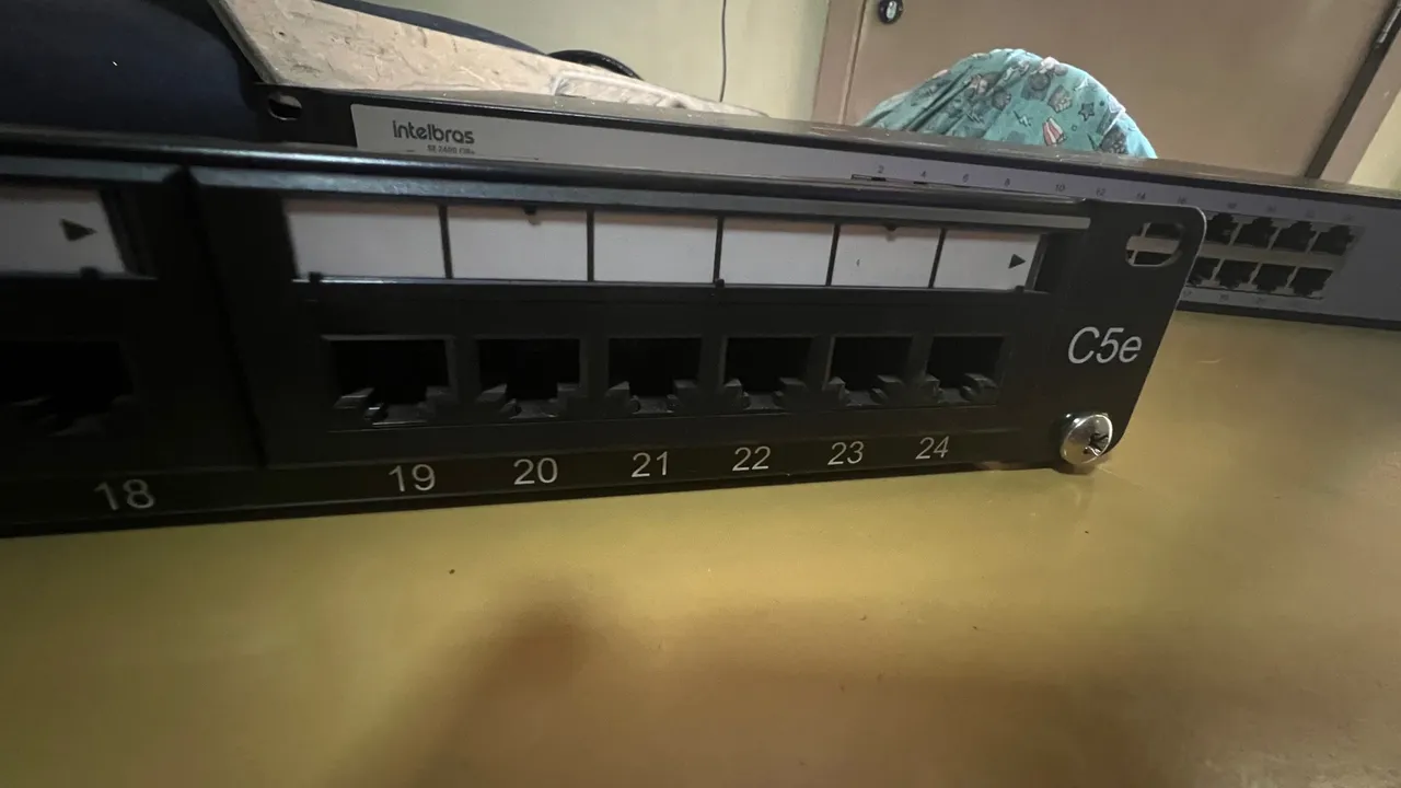 Patch Panel InteliBras C5e 24 Portas RJ45
