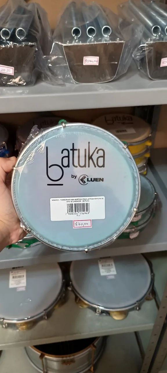 Tamborim 6" polegadas sortidos Batuka na promoção 