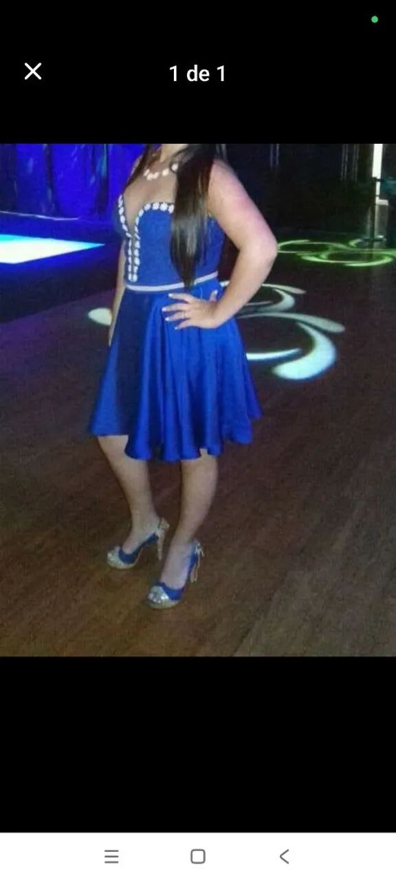 Vestido Azul Elegante para Festas