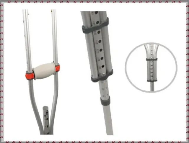 Par de muletas em alumínio regulável suporta 130 kg - Foto 3