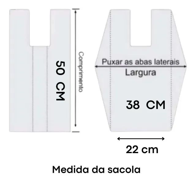 Sacola Plástica Volte Sempre 38x50 Mercado Resistente 500un Branco Volte Sempre - Foto 3