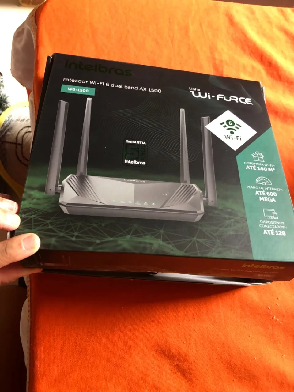 Roteador Intelbras Wi-Fi 6 Dual Band AX 1500 W6-1500