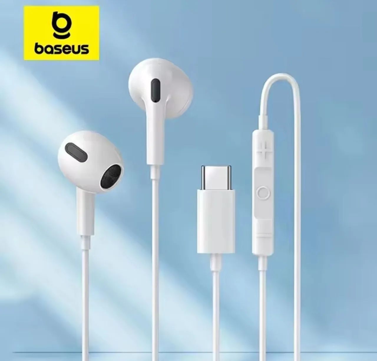 Fone de Ouvido Baseus com Fio - Áudio de Qualidade