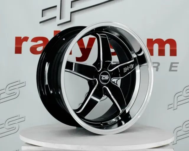 Jogo De Roda Zeus Wheels Preto Borda Diamantada 5x114 - 19x8,5 e 19x9,5 Offset 35/22 - Foto 2