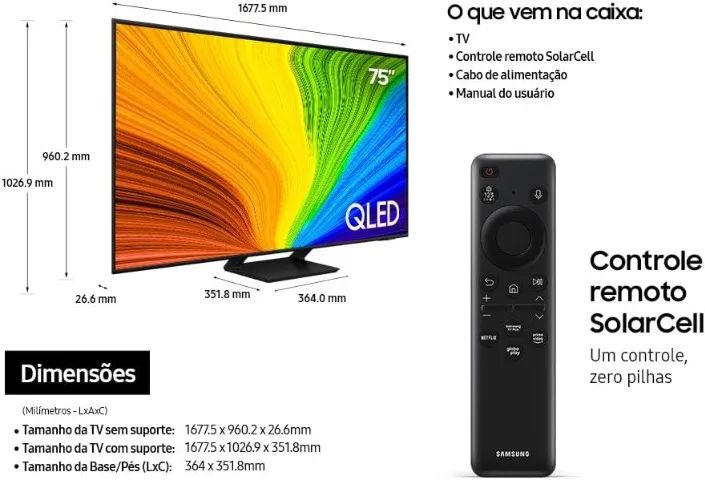 TV Samsung 75" 4k Q70D - Foto 2