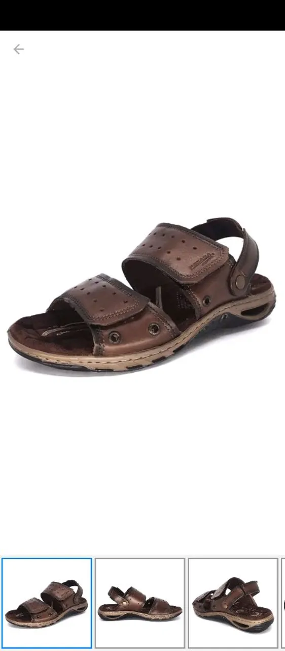 Sandália Masculina Couro Marrom