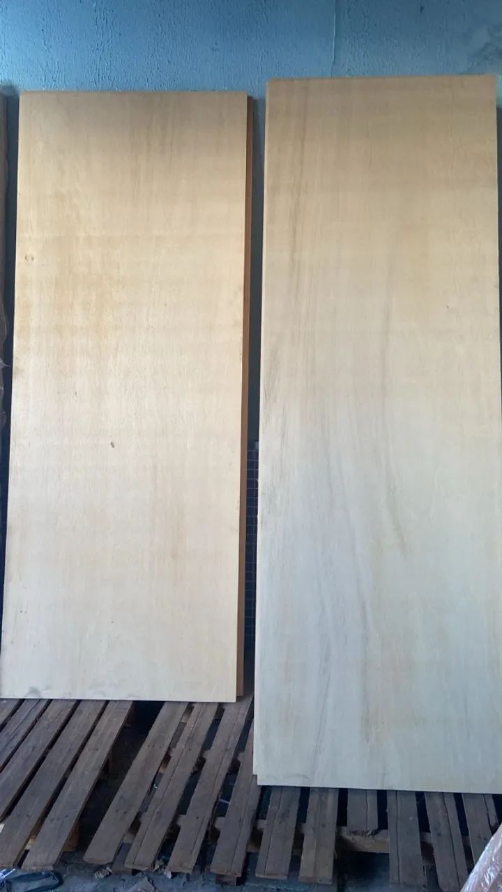 Porta de correr de madeira crua lisa 2,10x80 70 60   - Foto 4