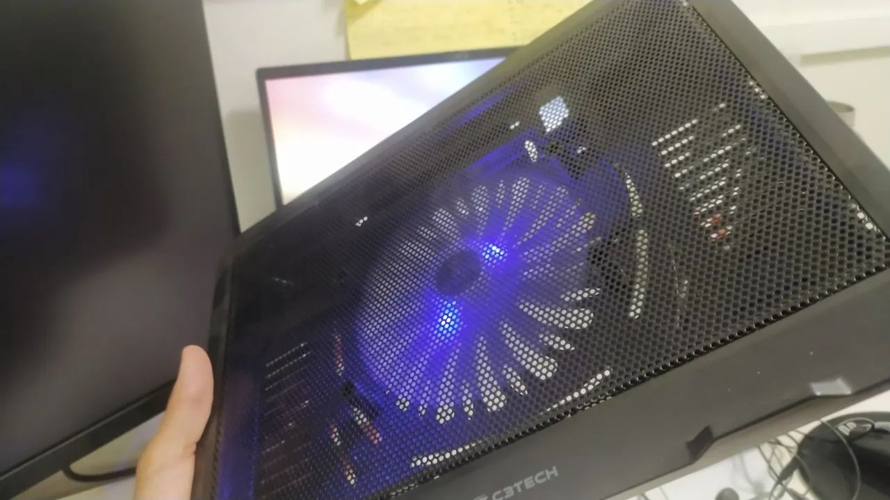 Base para notebook com cooler para resfriamento com led65071464747138121