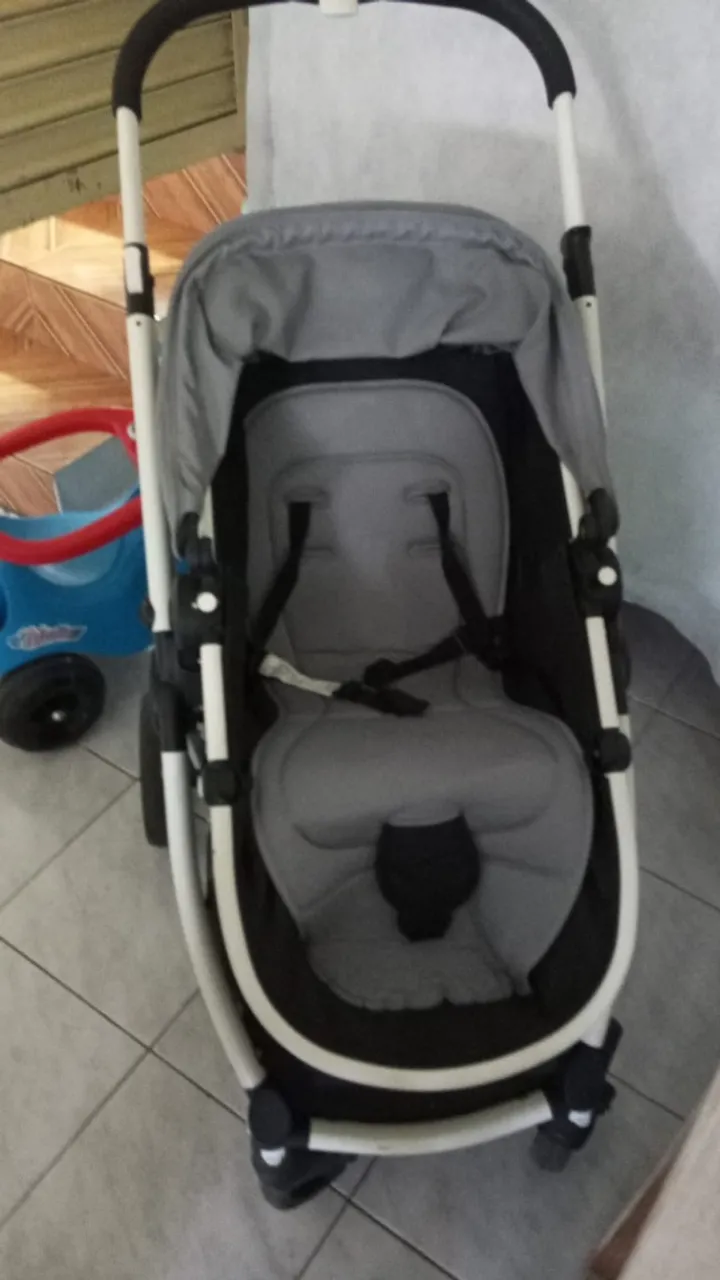 Carrinho de bebê Moisés e passeio
