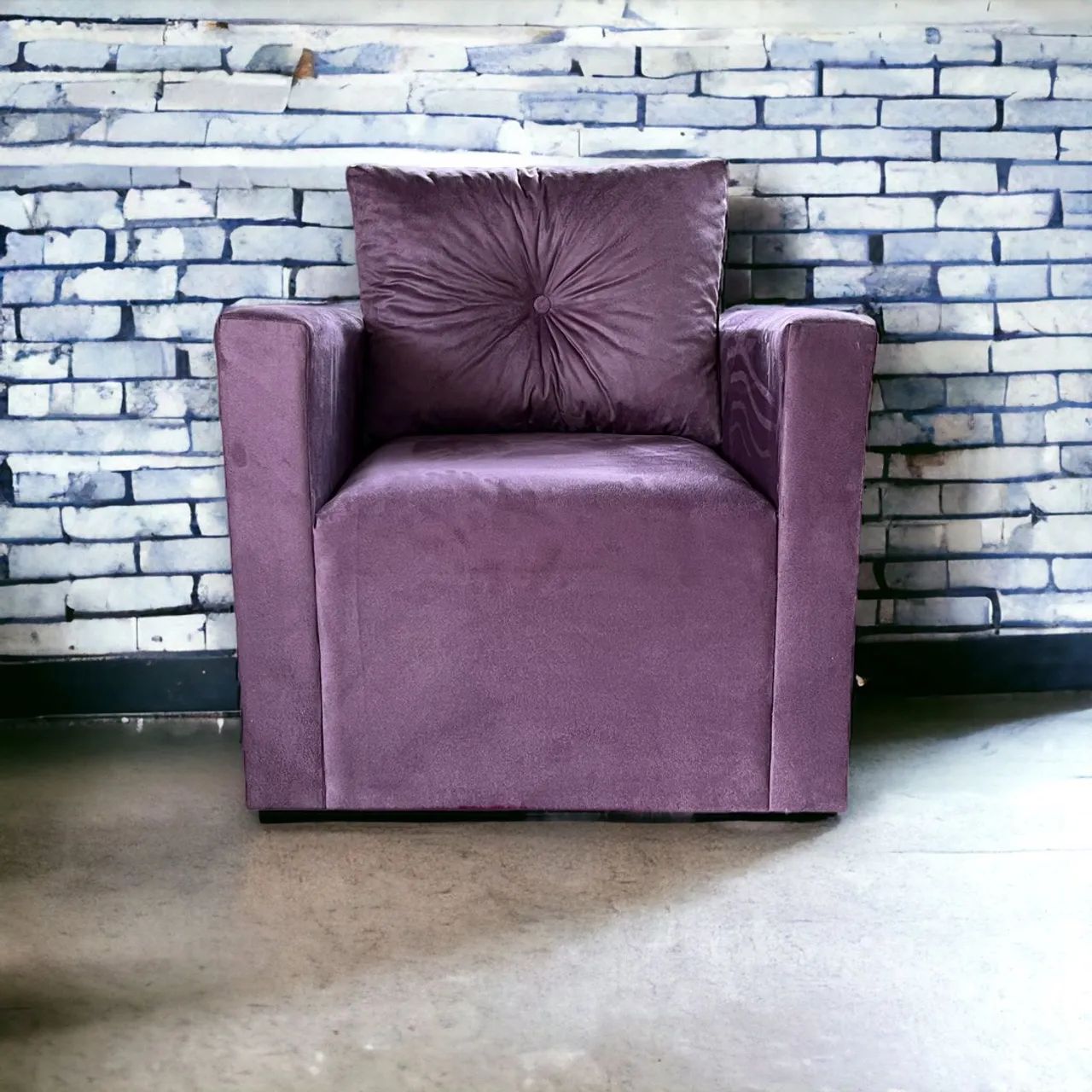 Poltrona de um lugar com almofada soltas em tecido Suede várias cores novos - Foto 3