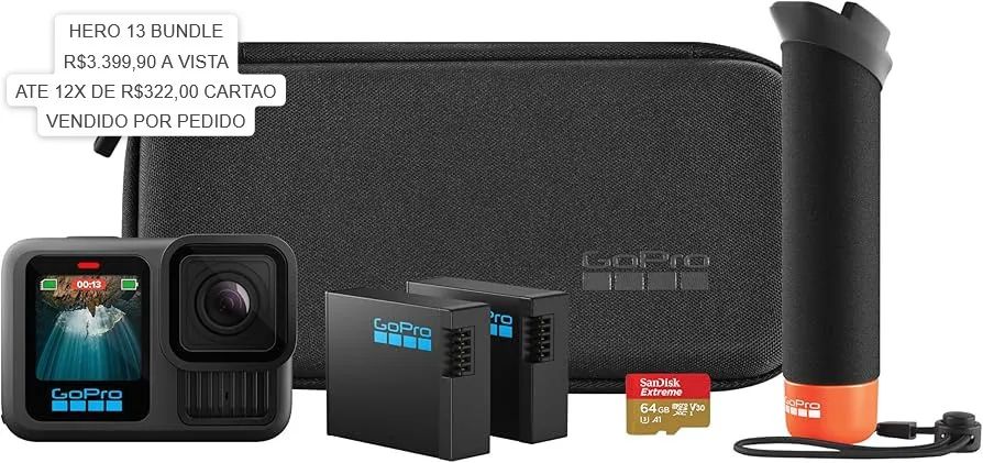 CAMERA DE ACAO GO PRO HERO 13 BUNDLE