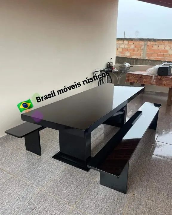 Mesa pedra de ardósia pintada  - Foto 3
