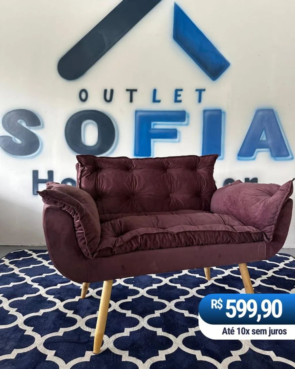Sofá NAMORADEIRA 2 Lugares  Outlet Sofia