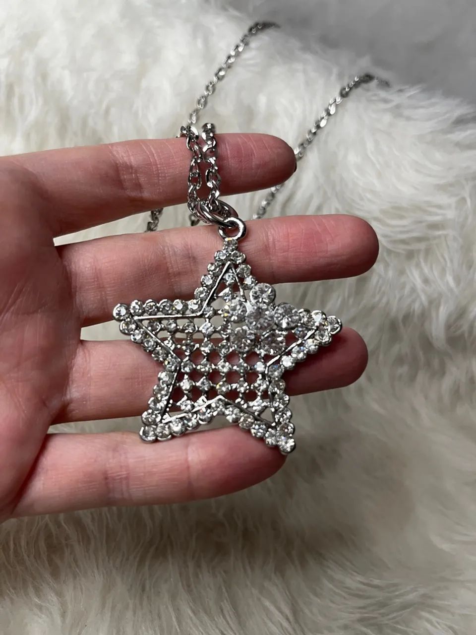 Colar Grande Estrela com Strass Delicado  - Foto 3