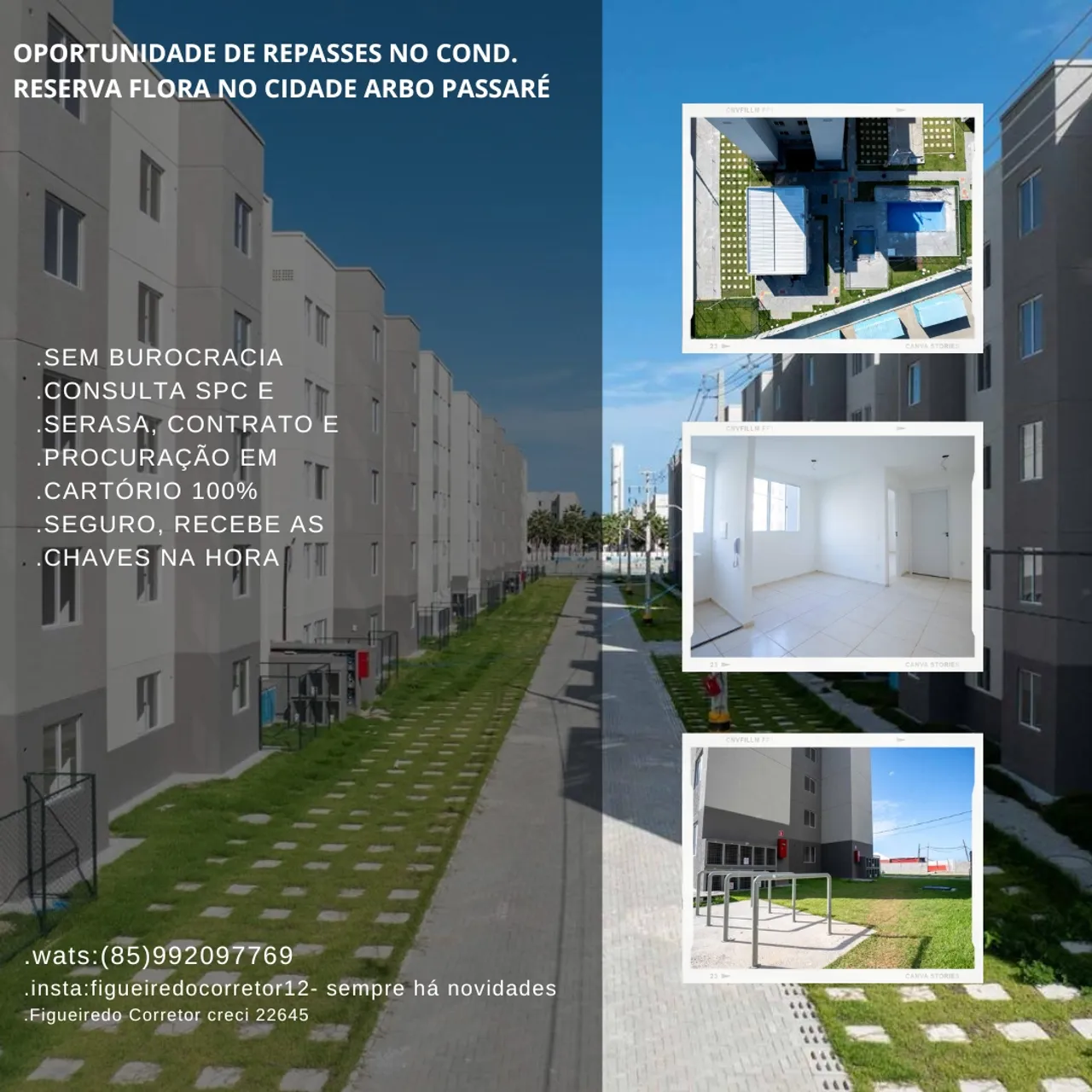 Apartamentos de repasses no reserva flora condominio novo seja o primeiro a morar