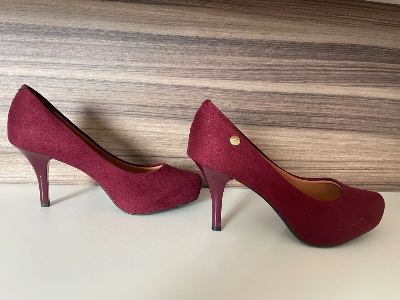 Vizzano Sapato De Salto Vinho Sapato Vizzano Scarpin CamurÃ§a