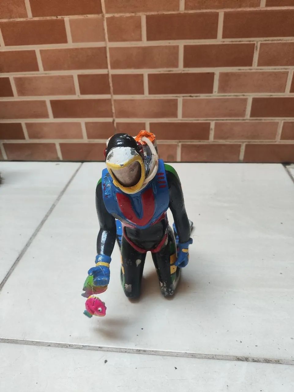 Boneco mergulhador decoração para aquário - Foto 4