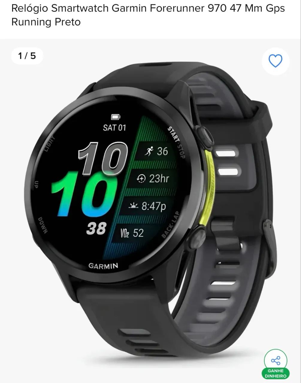 Garmin Forerunner 970 + Garmin Venu 4 - Estado de Novo