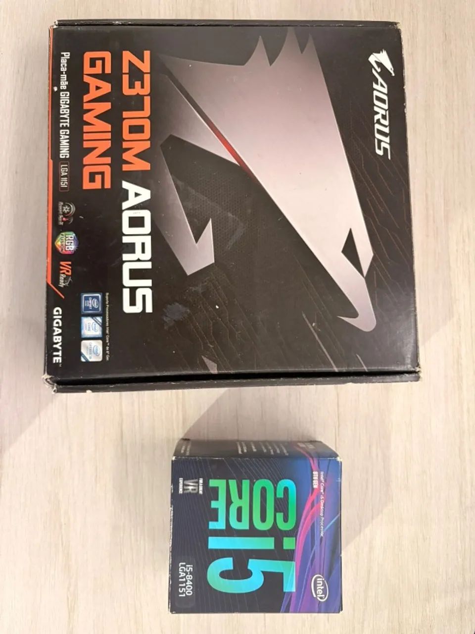 KIT UPGRADE: Placa-mãe Gigabyte Z370M Aorus + Intel i5-8400 - Foto 2
