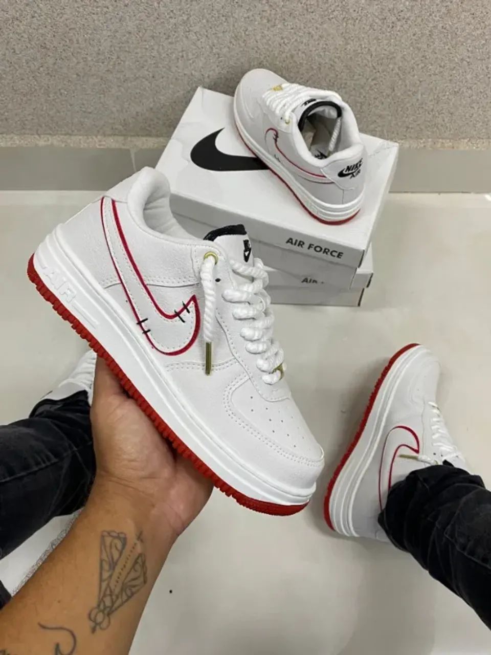 Air Force 1 Luxo Cadarço Estilo - Foto 4
