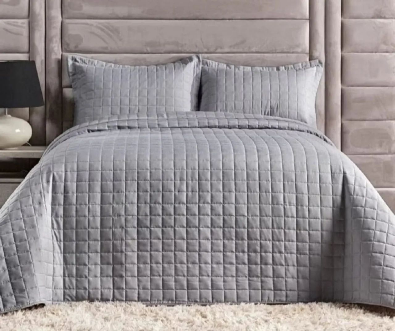 KIT COBRE LEITO CAMA CASAL 3 PEÇAS  - Foto 2