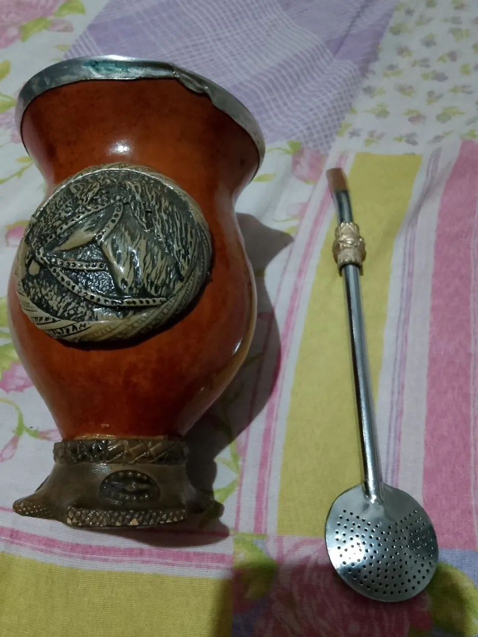 Cuia de chimarrão e bomba  - Foto 2
