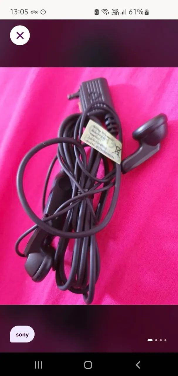 Fone de ouvido Sony original hpm60