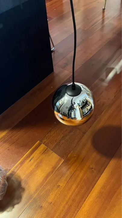 Luminária Pendente Esfera Cromada