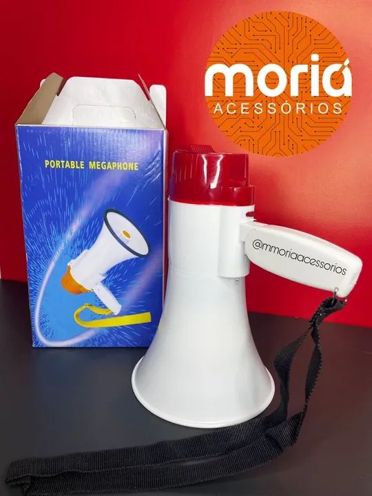 Megafone Recarregável Sirene Amplificador Gravador Voz  - Foto 4