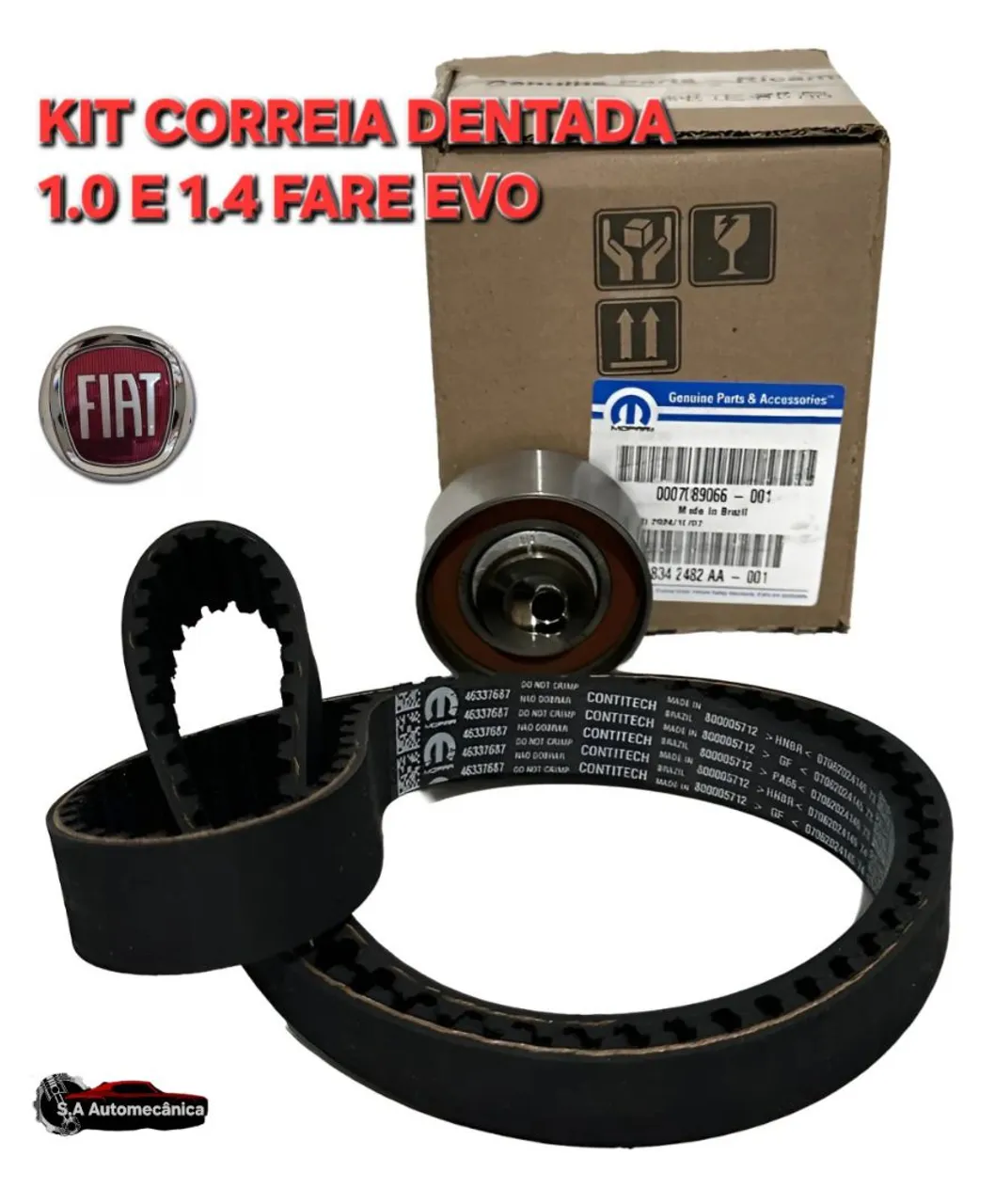 Troca kit correia dentada fiat