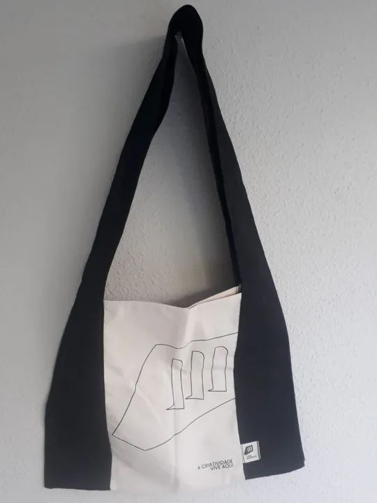 Bolsa de Ombro em algodão cru nova - Foto 2