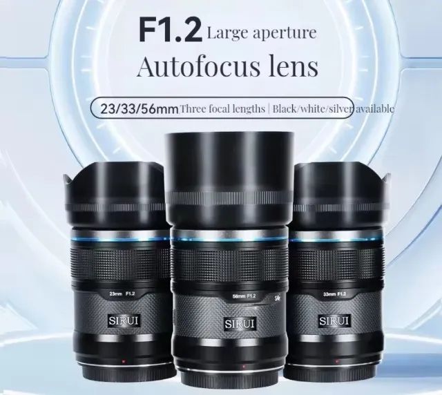 Kit 3 Lentes Sirui F/1.2 APS-C 23mm 33mm 56mm _ Sony E-mount Preto - Foto 2