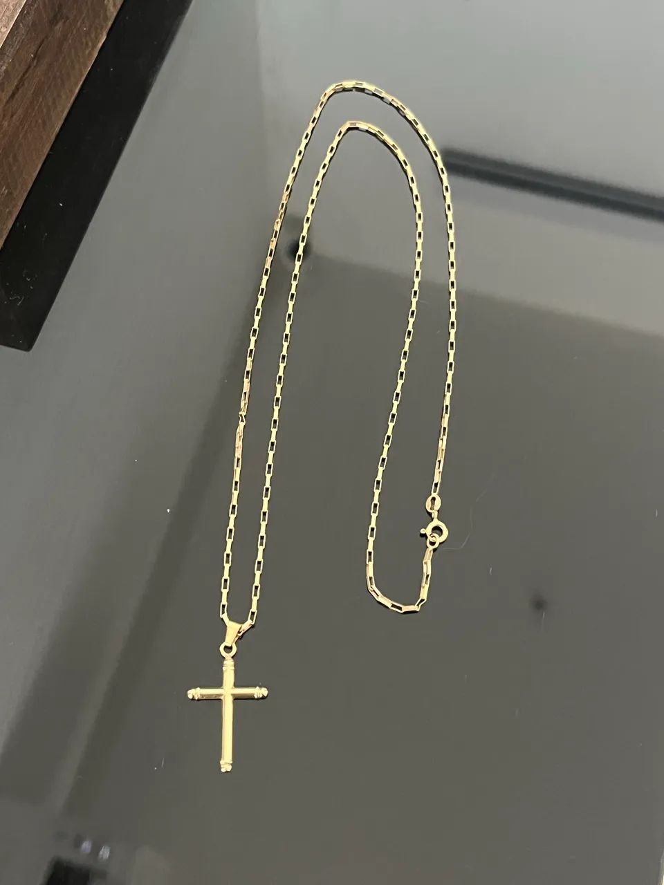 Corrente maciça Ouro 18k com pingente  - Foto 2