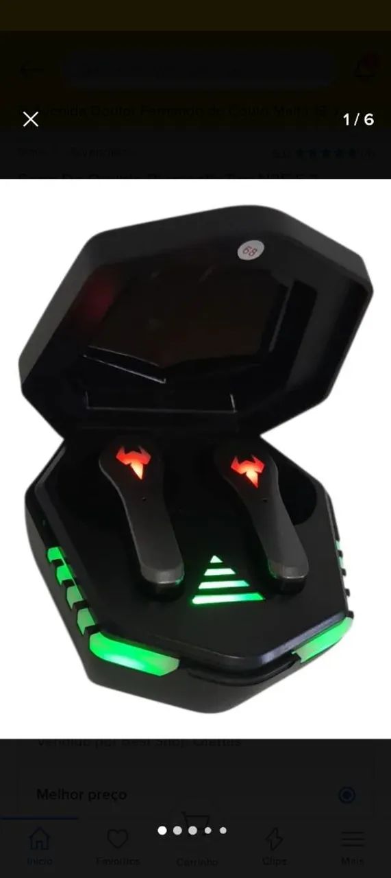 Fone de Ouvido Bluetooth TWS N35 5.3 Gamer