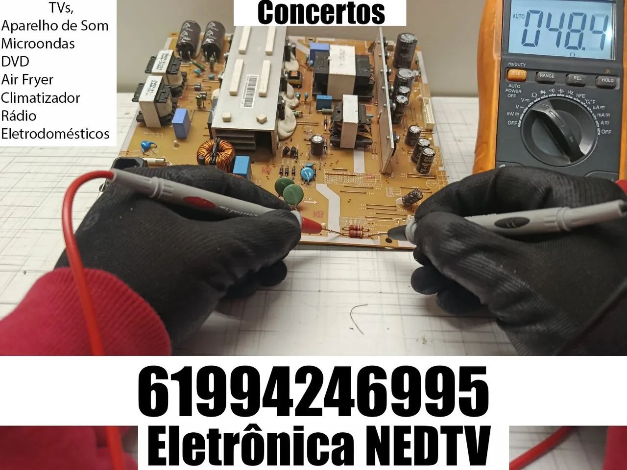 Assistência Técnica em Reparos de TV. Som. Dvd e Microondas
