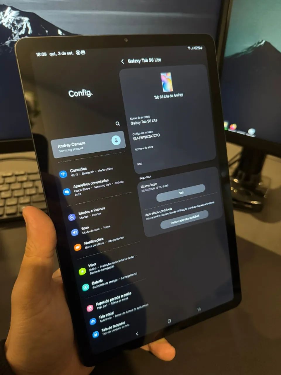 Samsung Galaxy Tab S6 Lite 128 GB 4G + Wi-Fi + S Pen + Caixa - Foto 2
