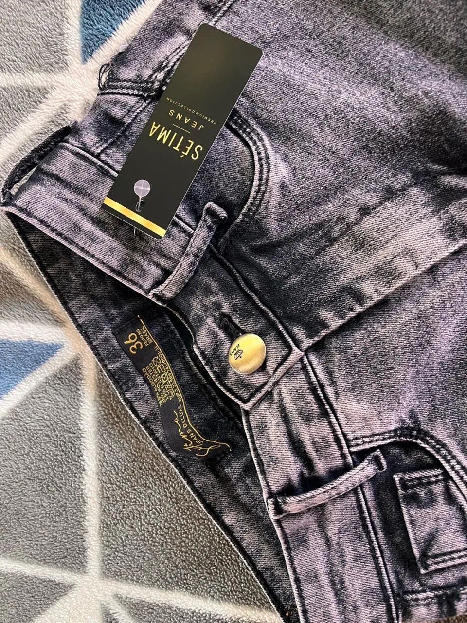Calça jeans feminina grafite - Foto 2
