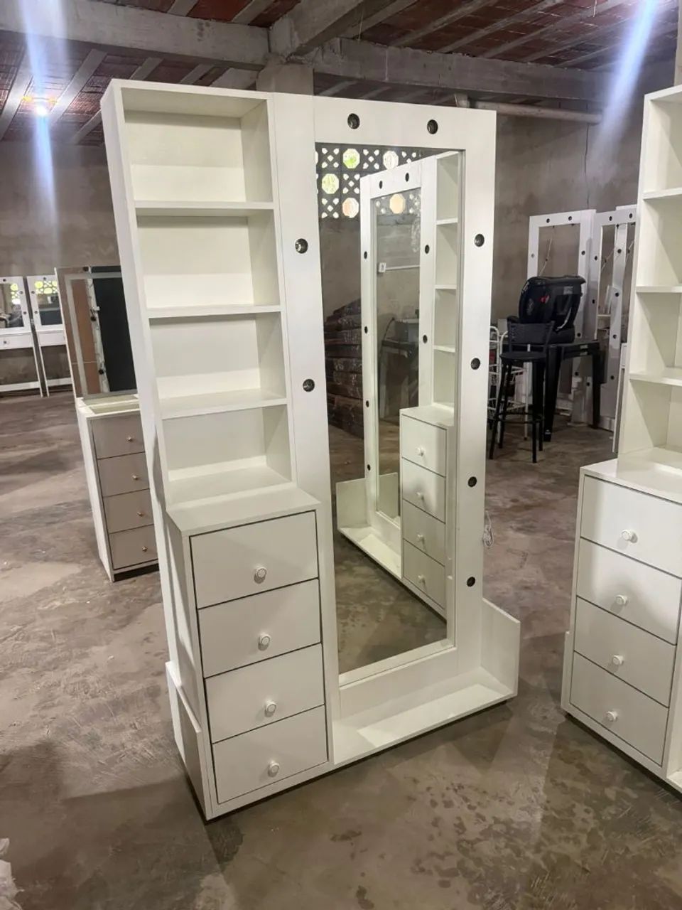 ESPELHO CAMARIM COM PRATELEIRAS 100% MDF - Foto 4
