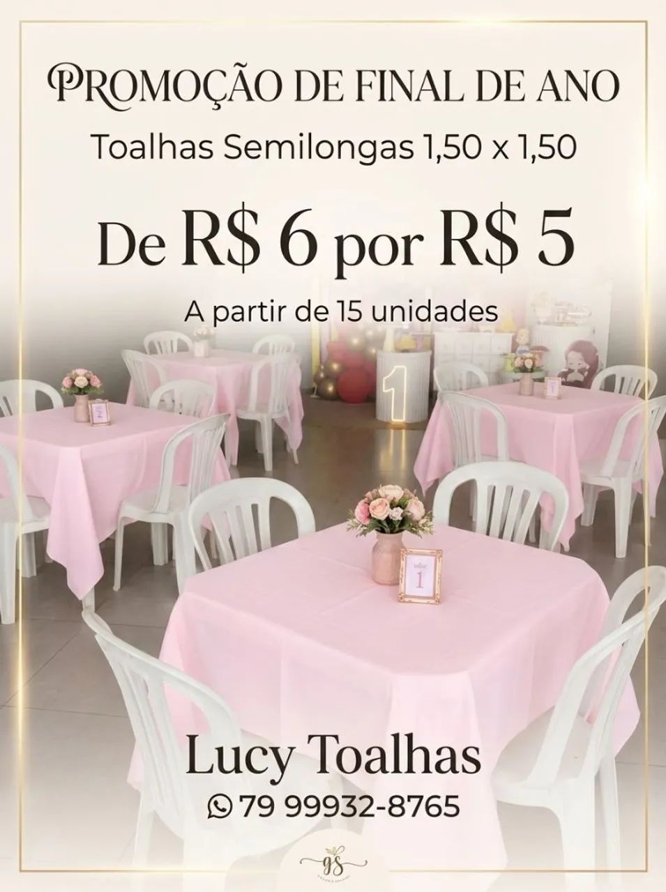 ALUGUEL DE TOALHAS DE MESA 