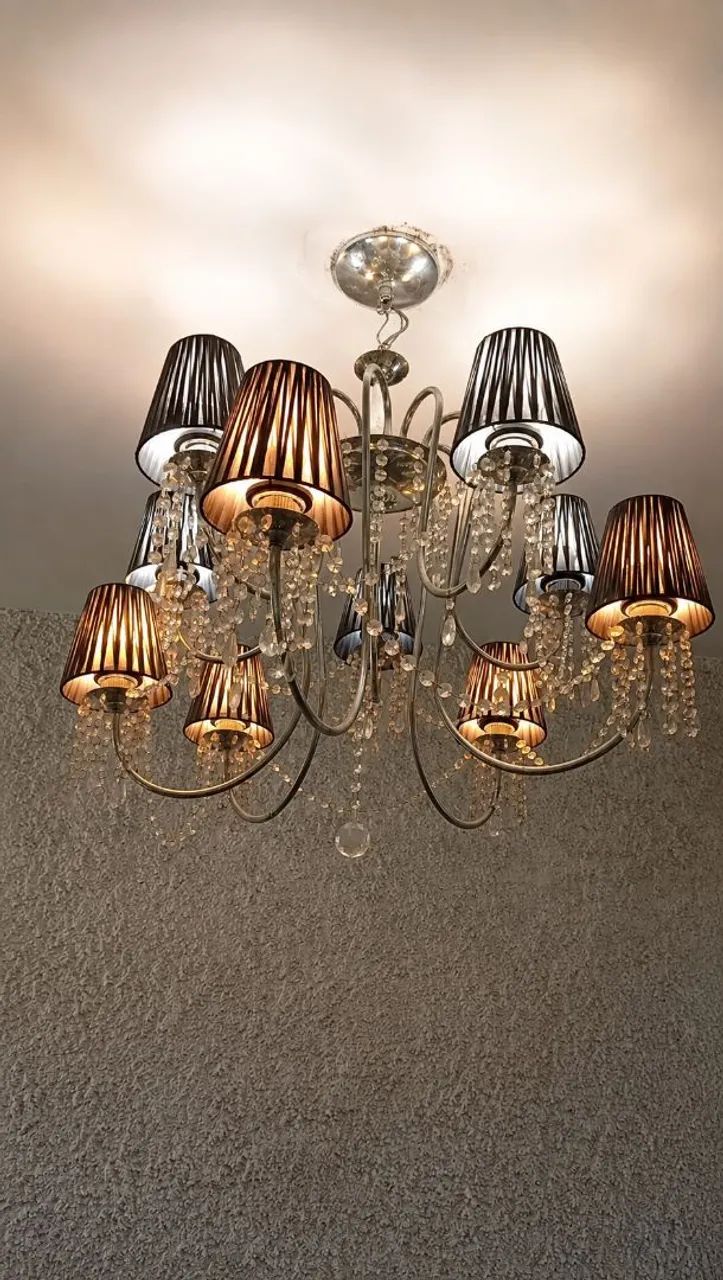Lustre 10 arandelas com lampadas