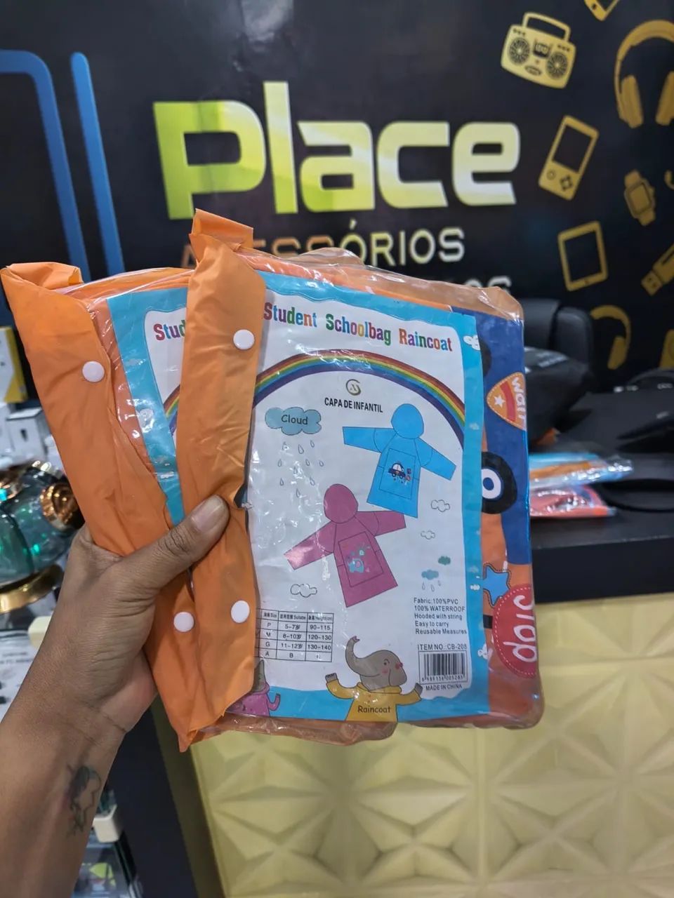 Capa de Chuva Infantil meninas e meninos 